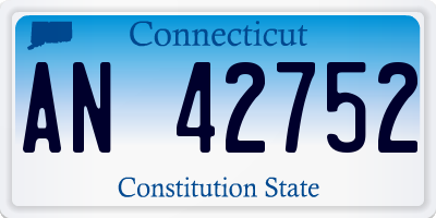 CT license plate AN42752