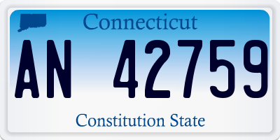 CT license plate AN42759