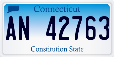 CT license plate AN42763