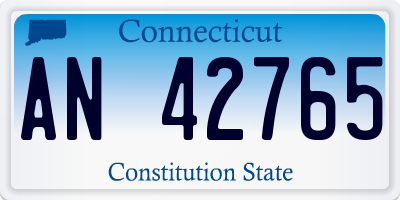 CT license plate AN42765