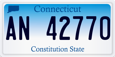 CT license plate AN42770