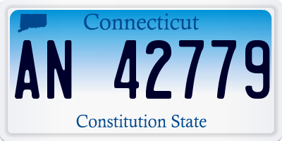 CT license plate AN42779
