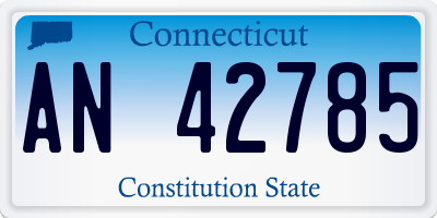 CT license plate AN42785