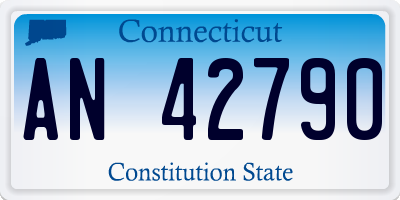 CT license plate AN42790