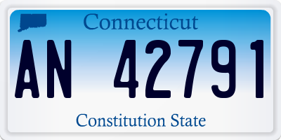 CT license plate AN42791