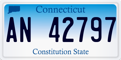CT license plate AN42797