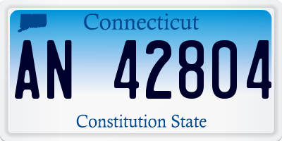 CT license plate AN42804