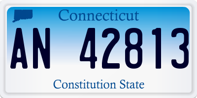 CT license plate AN42813