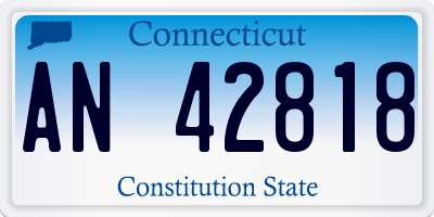 CT license plate AN42818