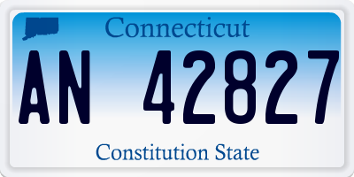 CT license plate AN42827