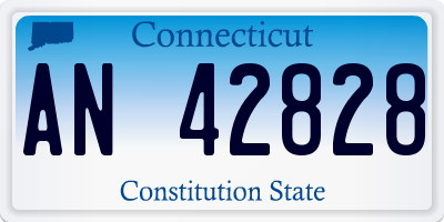 CT license plate AN42828