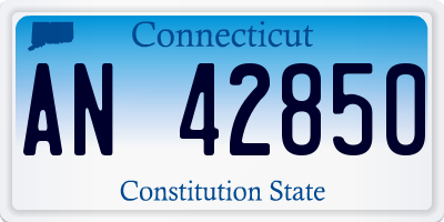 CT license plate AN42850
