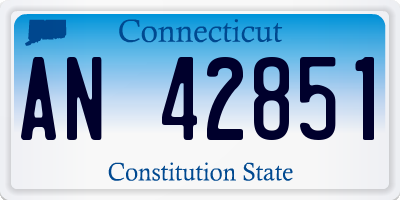 CT license plate AN42851