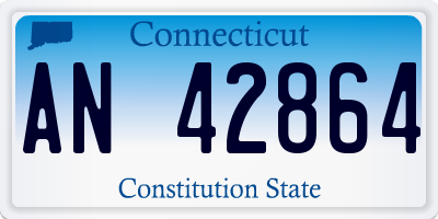 CT license plate AN42864