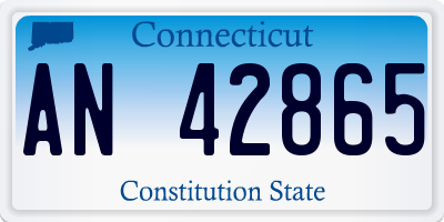 CT license plate AN42865