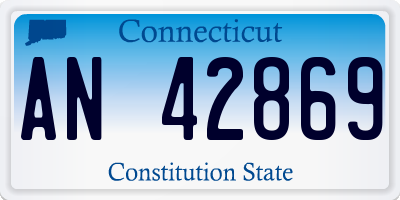 CT license plate AN42869