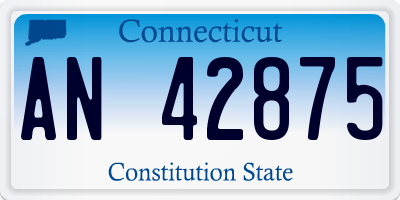 CT license plate AN42875
