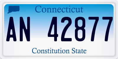 CT license plate AN42877