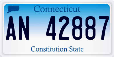 CT license plate AN42887