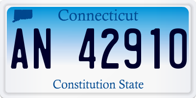 CT license plate AN42910