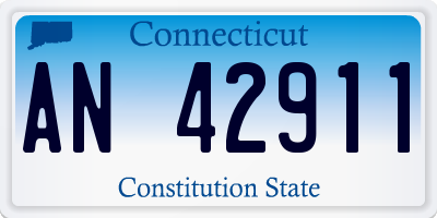 CT license plate AN42911