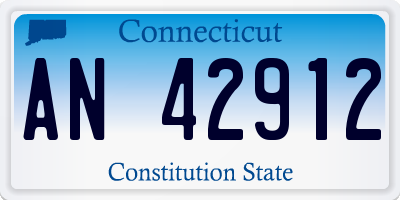 CT license plate AN42912