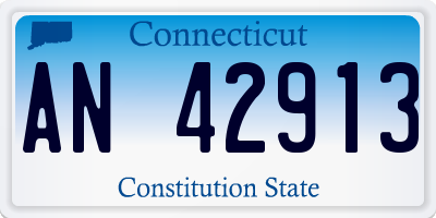 CT license plate AN42913