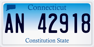 CT license plate AN42918