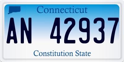 CT license plate AN42937