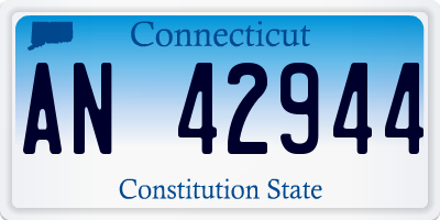CT license plate AN42944