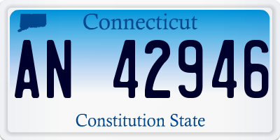 CT license plate AN42946