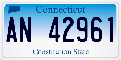 CT license plate AN42961