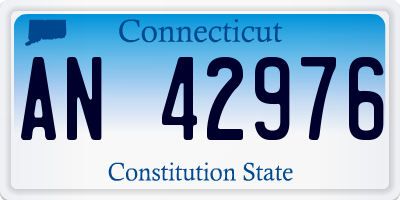 CT license plate AN42976