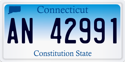 CT license plate AN42991
