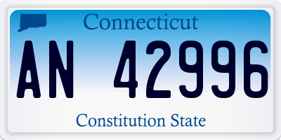CT license plate AN42996