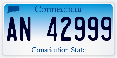 CT license plate AN42999
