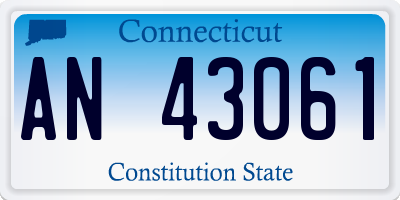 CT license plate AN43061