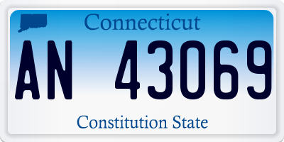 CT license plate AN43069