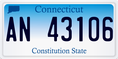 CT license plate AN43106