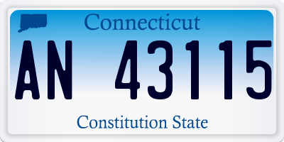 CT license plate AN43115