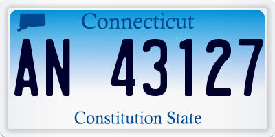 CT license plate AN43127