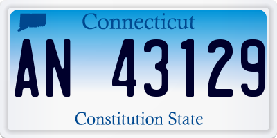 CT license plate AN43129