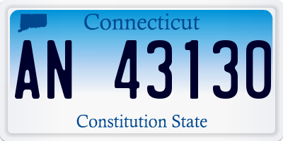 CT license plate AN43130