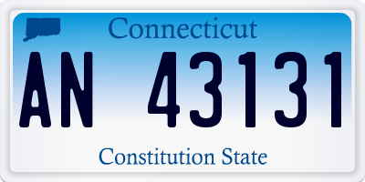 CT license plate AN43131
