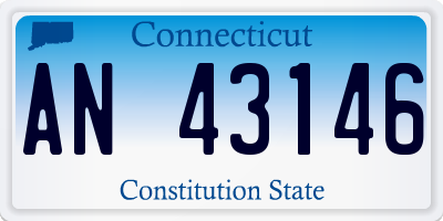 CT license plate AN43146