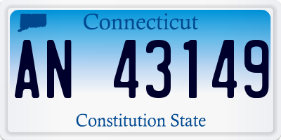 CT license plate AN43149