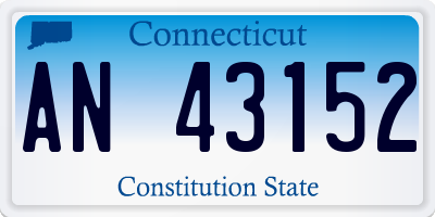 CT license plate AN43152