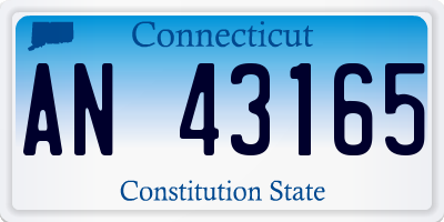 CT license plate AN43165