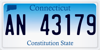 CT license plate AN43179