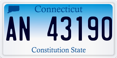 CT license plate AN43190